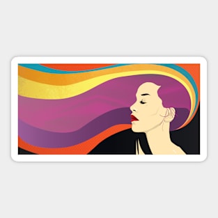 Flowing Hair Sticker